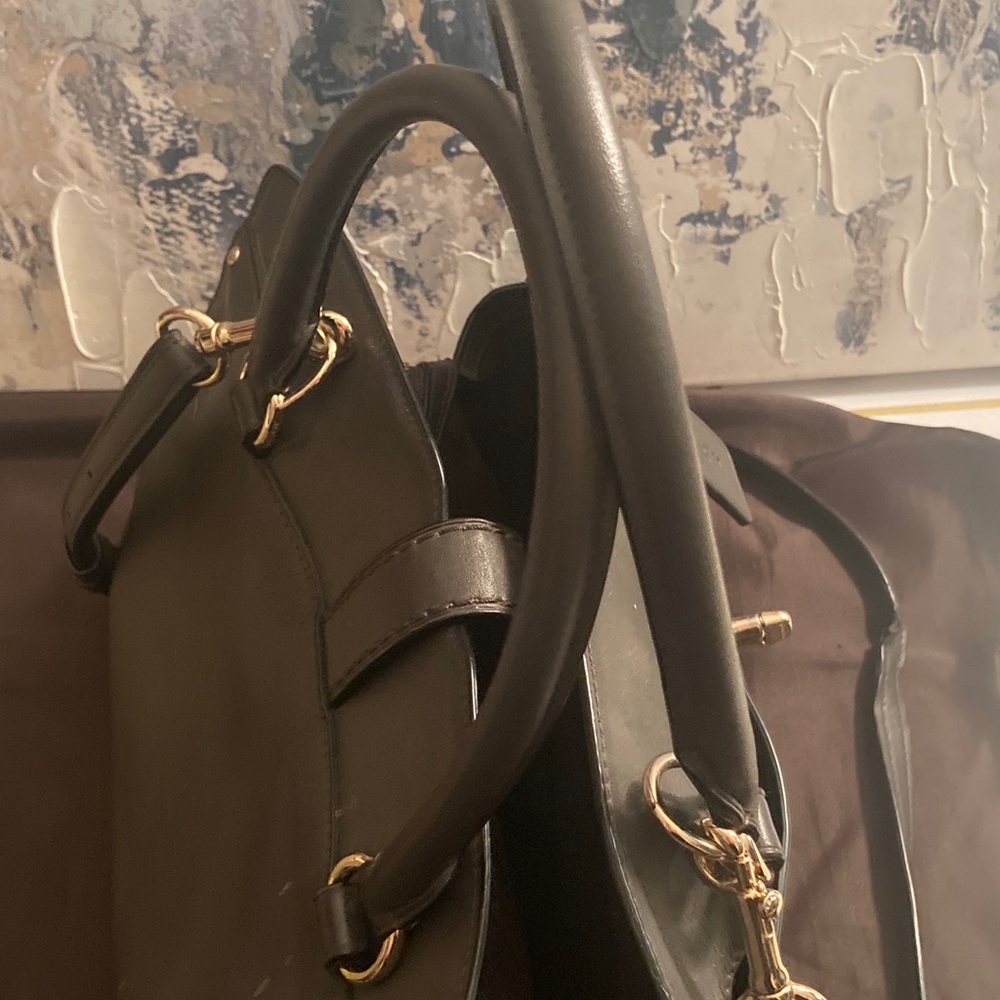 Genuine Coach Mercer 30 Satchel Leather Gray/ Brown Satchel - Picture 11 of 17